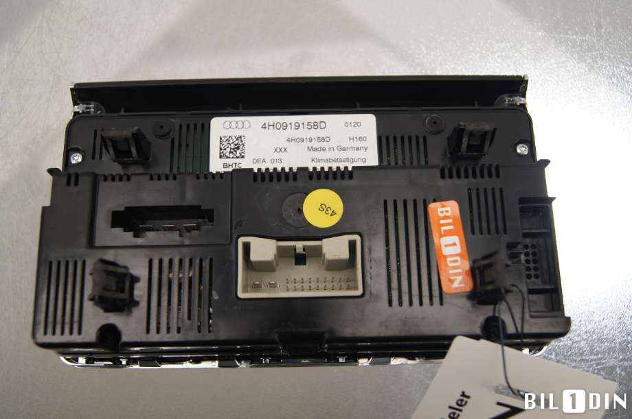 Varmeapparat betjening til Audi A8 2010-2013 (Type III, Fase 1)  (AUDI|4H0919158D|)