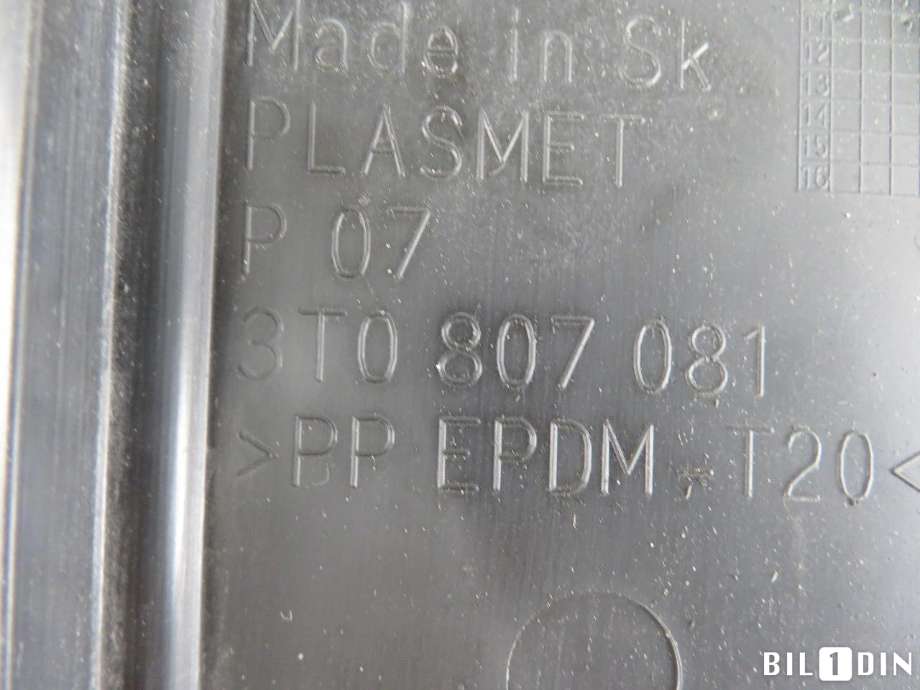 Frontplate øvre til Škoda Superb 2008-2015 (Type II)  (SKODA|3T0807081|)