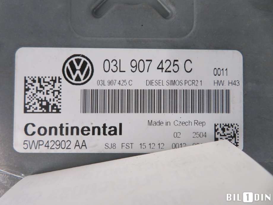 Styreenhet motor til VW Golf, Plus/Cross 2009-2013 (Fase 2) (VOLKSWAGEN|03L997557N|)