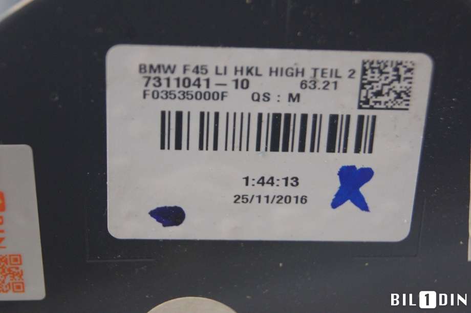 Baklykt venstre indre til BMW 2-Serie 2014-2021 (F22/F23) (F22/F23) (BMW|63217311041|)