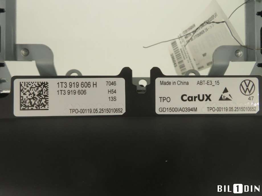 Multimedia display (MCU - Media Controller Unit) til VW ID.7 2023-->>  (1T3919606H|)
