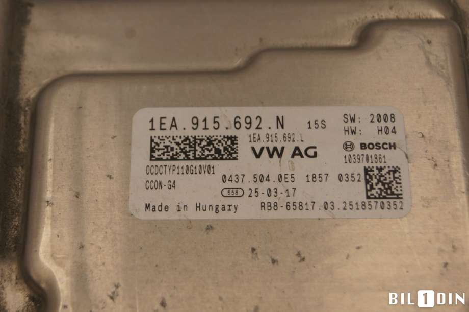 Batterilader (OBC - On Board Charger) til VW ID.BUZZ 2022-->>  (VOLKSWAGEN|1EA915685S|)