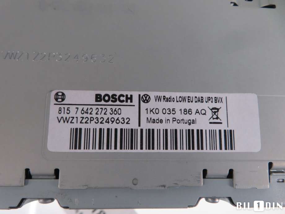Bilstereo til VW Caddy 2010-2015 (Type III, Fase 2) (VOLKSWAGEN||1K0035186)