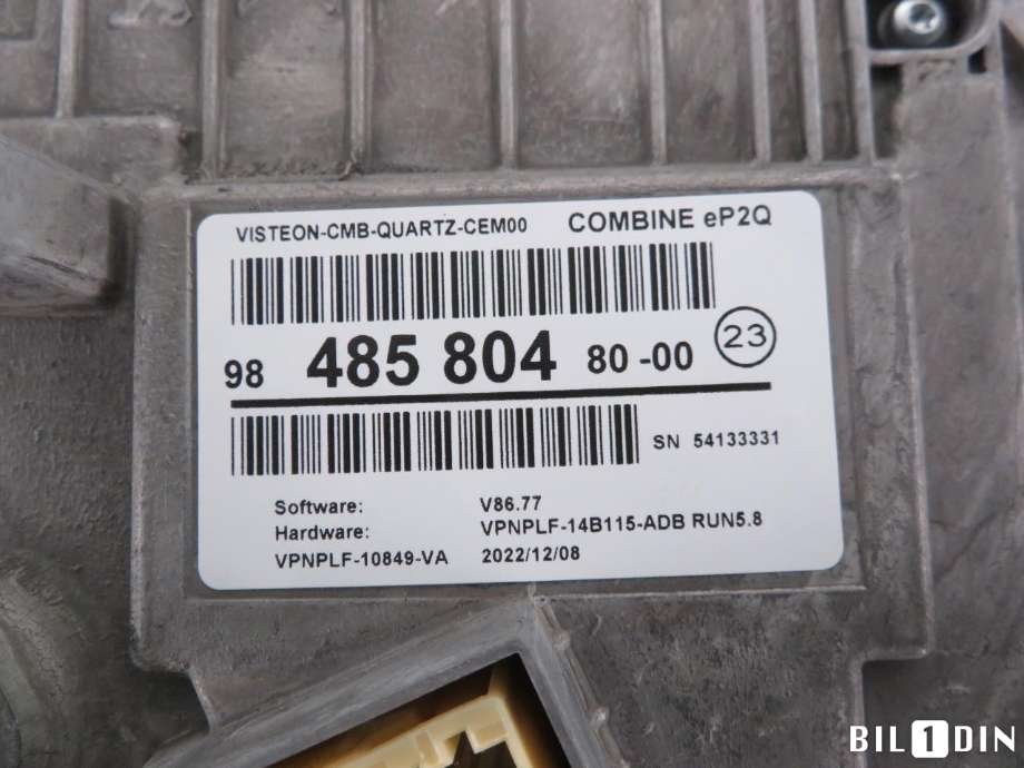 Instrumentpanel til Peugeot 208 2019-->> (Type II)  (PEUGEOT|9842710180|9848580480|)