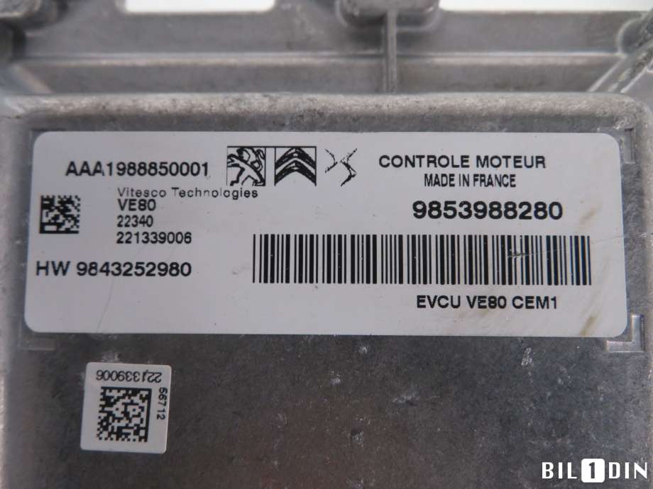 Styreenhet diverse til Peugeot 208 2019-->> (Type II)  (PEUGEOT|1659558380||9853988280)
