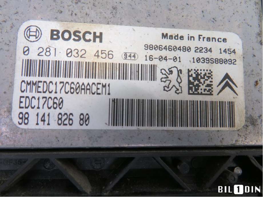 Styreenhet motor til Toyota Proace 2016-->> (Type II)  (TOYOTA|9806460480|0281032456|)