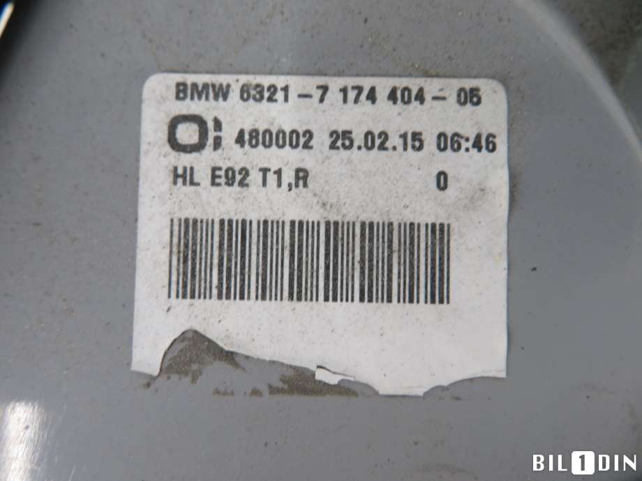 Baklykt høyre til BMW 3-Serie 2005-2011 (E90/E91/E92/E93) (E90/E91/E92/E93) (BMW|63217174404|)