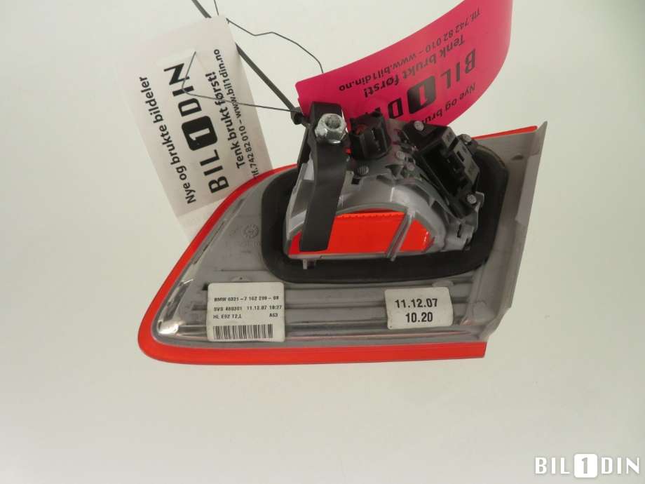 Baklykt venstre indre til BMW 3-Serie 2005-2011 (E90/E91/E92/E93) (E90/E91/E92/E93) (BMW|63217162299|)