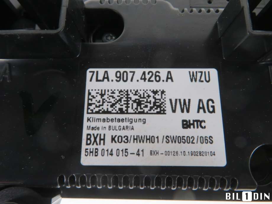 Varmeapparat betjening til VW Transporter / Caravelle 2019-->> (T6.1) (T6.1) (VOLKSWAGEN|7LA907426A|)