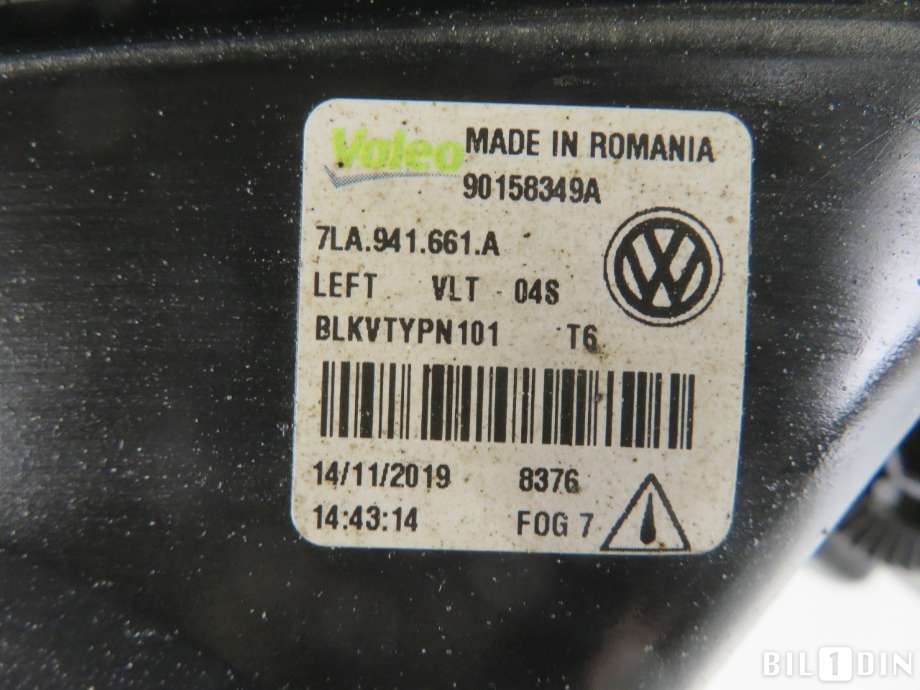Tåkelykt venstre foran til VW Transporter / Caravelle 2019-->> (T6.1) (T6.1) (VOLKSWAGEN|7LA941661A|)