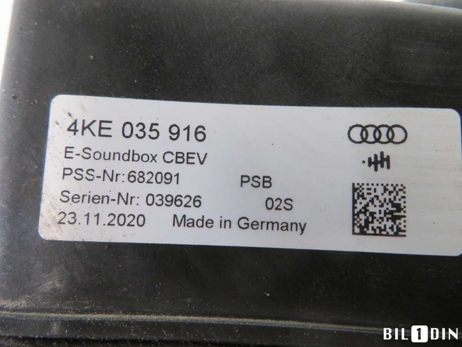Høyttaler motorlyd, AVAS (Acoustic Vehicle Alerting System) til Audi e-tron 2018-->>  (AUDI|4KE035916|)