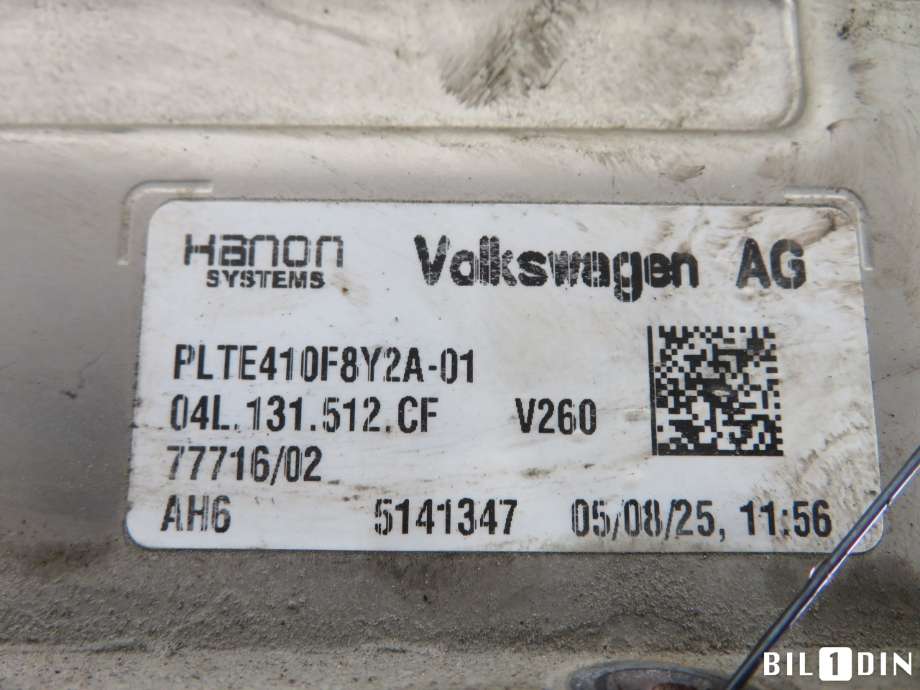 EGR-kjøler til VW Transporter / Caravelle 2019-->> (T6.1) (T6.1) (VOLKSWAGEN|04L131512CF|)