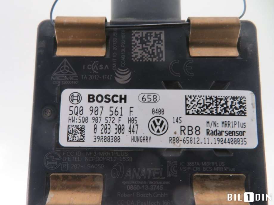 Sensor radar til Škoda Octavia 2013-2016 (Type III, Fase 1) (SKODA|5Q0907561F|)