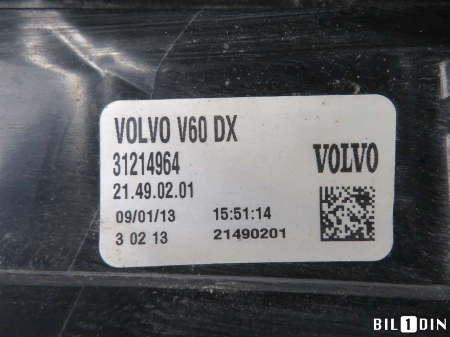 Baklykt høyre til Volvo V60 2010-2013 (Type I, Fase 1)  (VOLVO|31395929|)
