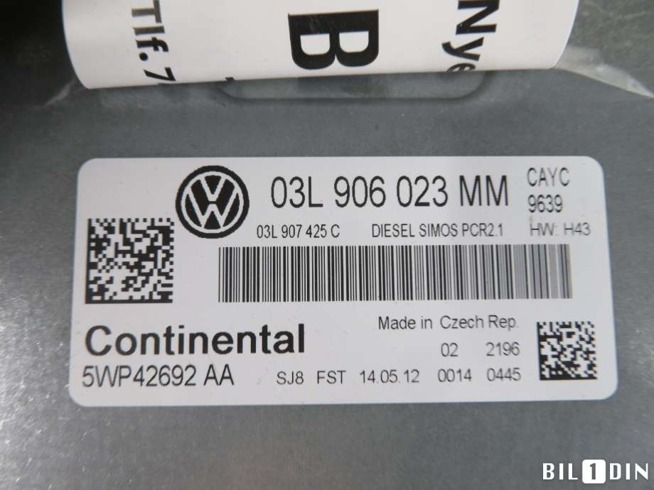 Styreenhet motor til VW Golf, Plus/Cross 2009-2013 (Fase 2)  (VOLKSWAGEN|03L997557S|)