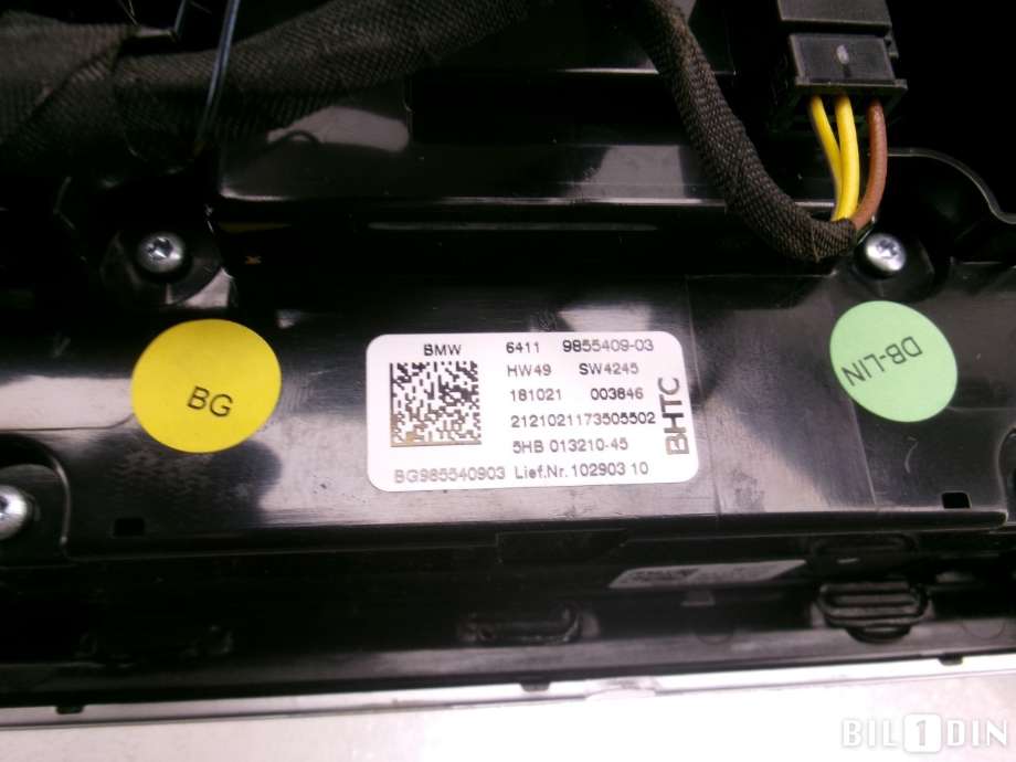 Varmeapparat betjening til BMW iX3 2021-->> (BMW|64119855409|)