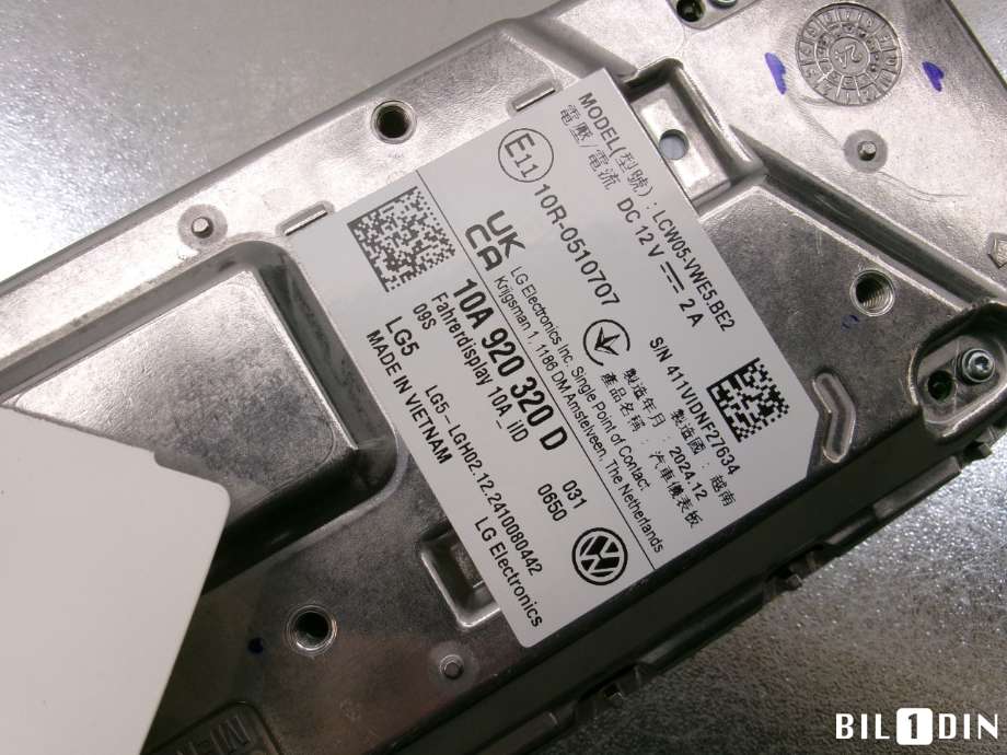 Instrumentpanel til VW ID.BUZZ 2022-->> (VOLKSWAGEN|10A920320D|)