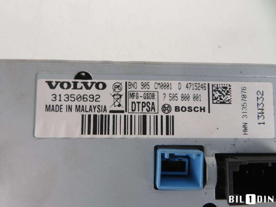 Instrument kjørecomputer til Volvo S80 2014-2016 (Type II, Fase 2)  (VOLVO|36050611||31350692)