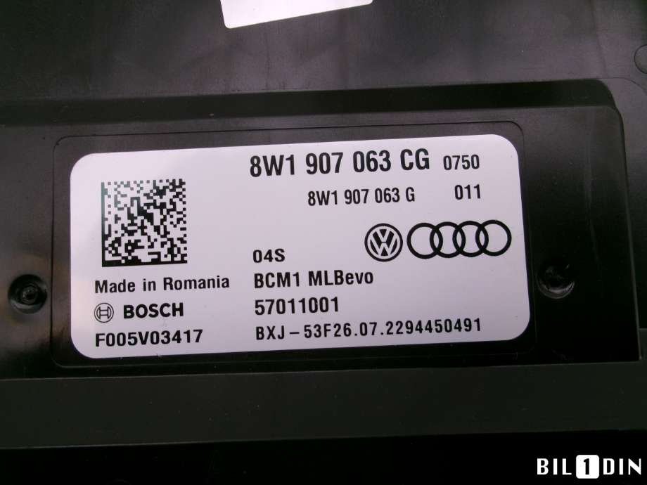 Styreenhet comfort (BCM) til Audi A4 2020-->> (Type V, Fase 2) (B9) (B9) (AUDI|8W1907063CN|)