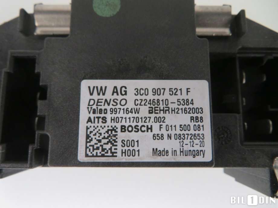 Varmeapparat motstand til VW Tiguan 2011-2016 (Type I, Fase 2)  (VOLKSWAGEN|3C0907521G|)