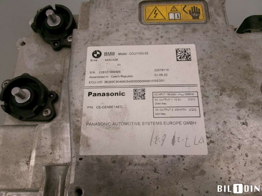 Batterilader (OBC - On Board Charger) til BMW iX3 2021-->> (BMW|61445A93367|61445A73E23|61445A5CA28)