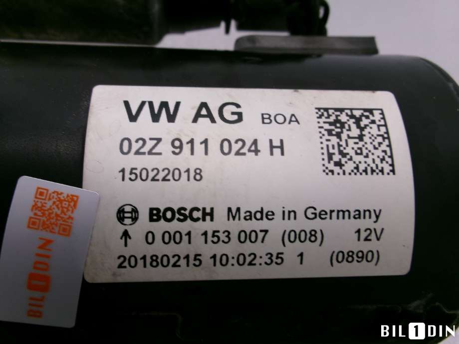 Starter diesel til VW Caddy 2015-2020 (Type III, Fase 3) (VOLKSWAGEN|02Z911024H|)
