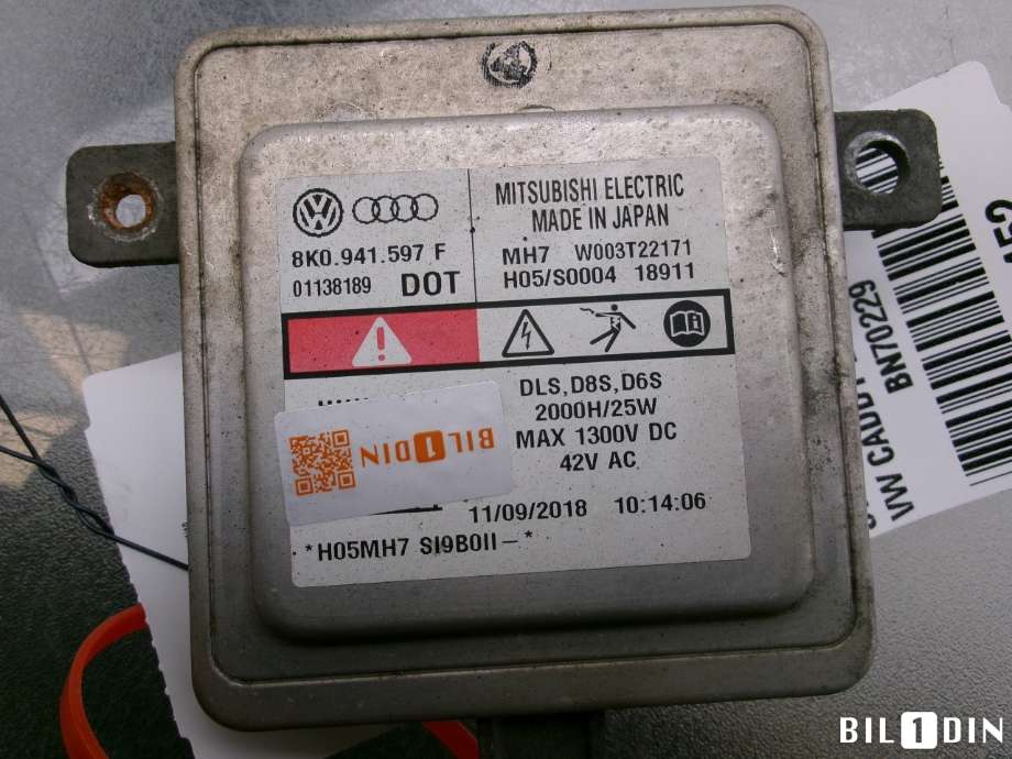 Styreenhet xenon/ballast til VW Caddy 2015-2020 (Type III, Fase 3)  (VOLKSWAGEN|8K0941597F|)