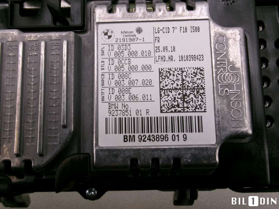 Instrument kjørecomputer til BMW 5-Serie 2010-2017 (F10/F11) (F10/F11) (BMW|65509266384|)