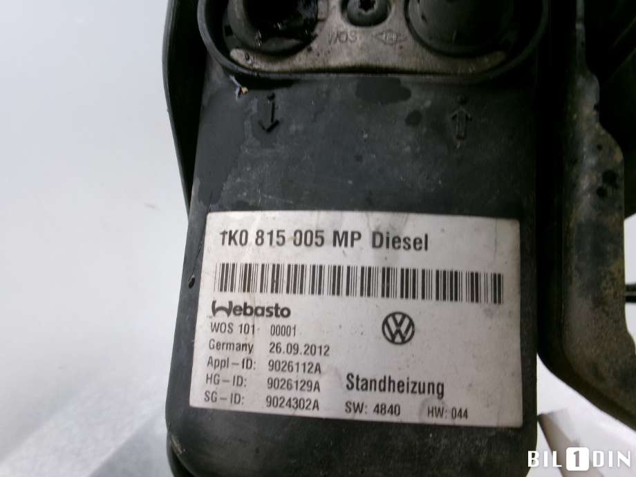 Dieselvarmer til VW Touran 2010-2015 (Type I, Fase 3)  (VOLKSWAGEN|1K0815007CJ||1K0815005MP)