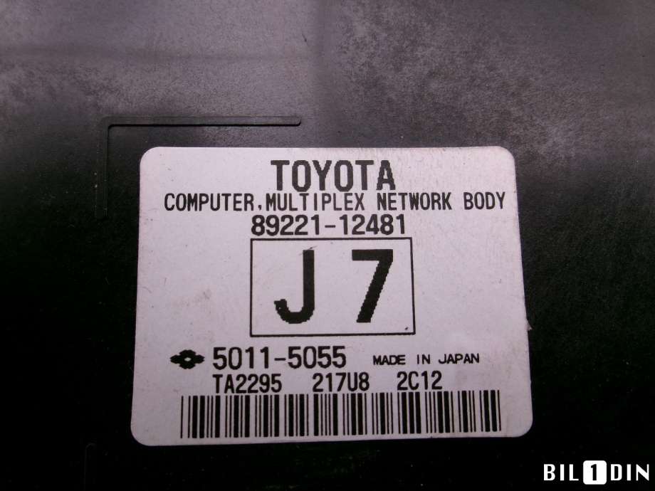Styreenhet diverse til Toyota Auris 2010-2012 (Type I, Fase 2) (TOYOTA|8922012011|)