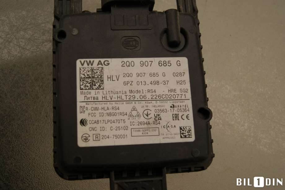 Sensor radar til Audi Q4 e-tron 2021-->> (AUDI|2Q0907685K|)