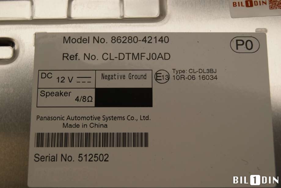 Bilstereo til Toyota bZ4X 2022-->>  (TOYOTA|8628042140|)