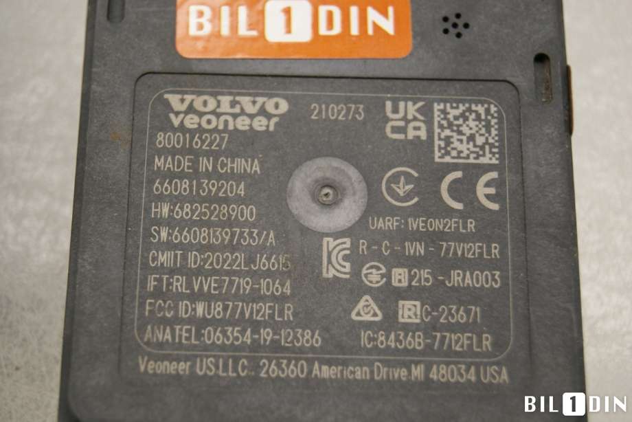 Sensor radar til Volvo EX30 2023-->> (VOLVO|80016227|)