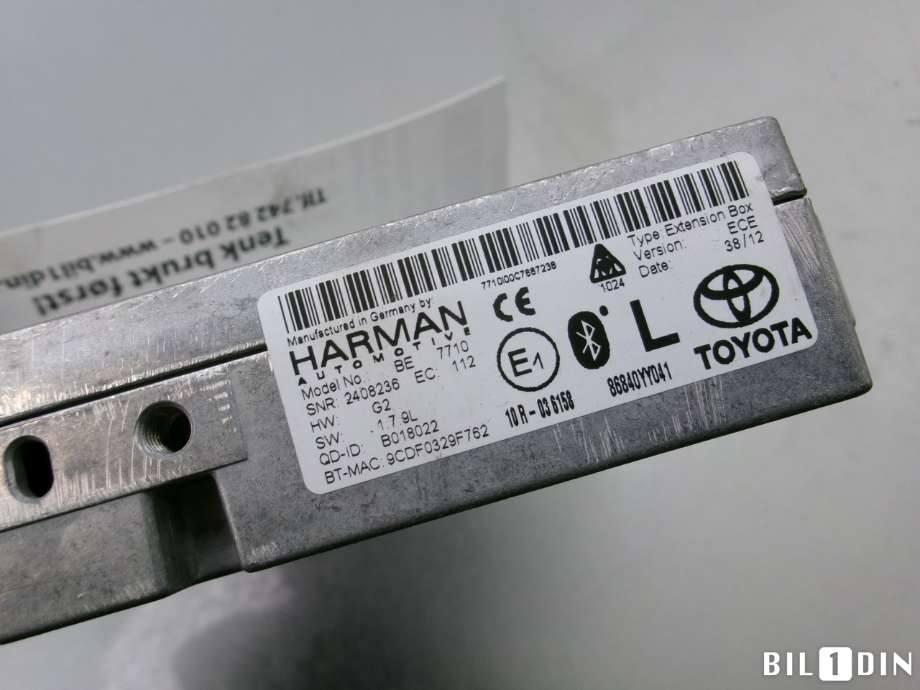 Bilstereo navigasjon til Toyota Prius +7 2012-2020 (Type III) (stasjonsvogn) (stasjonsvogn) (TOYOTA|86840YY040||86840YY041)