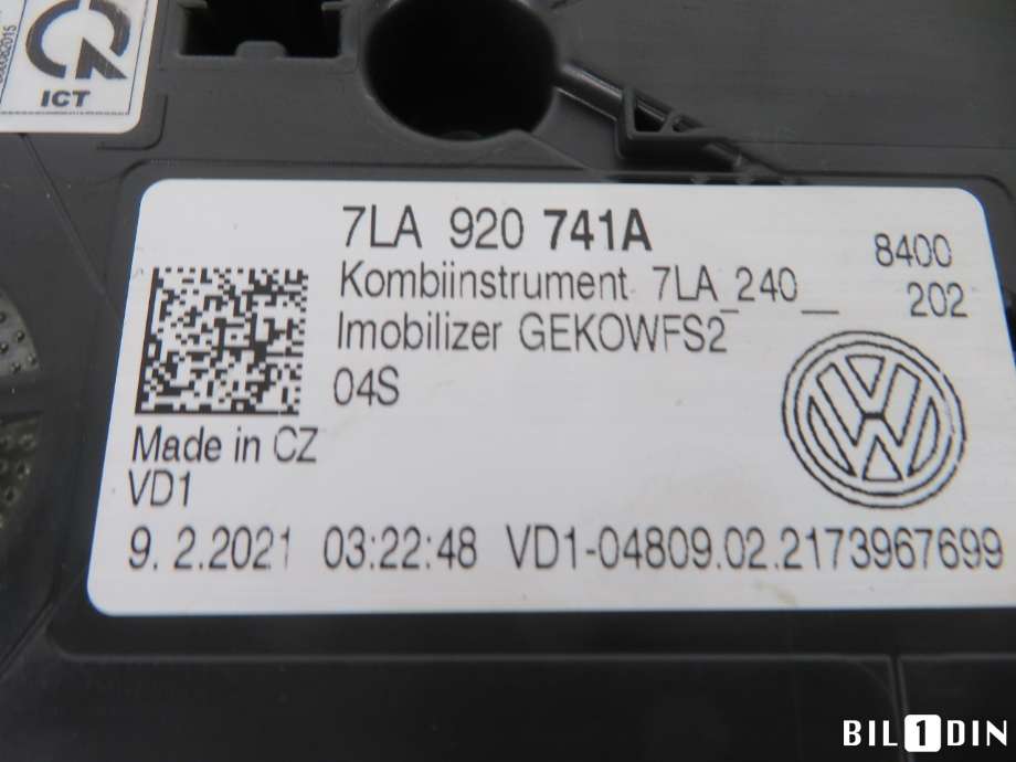 Instrumentpanel til VW Transporter / Caravelle 2019-->> (T6.1) (T6.1) (7LA920741A|)