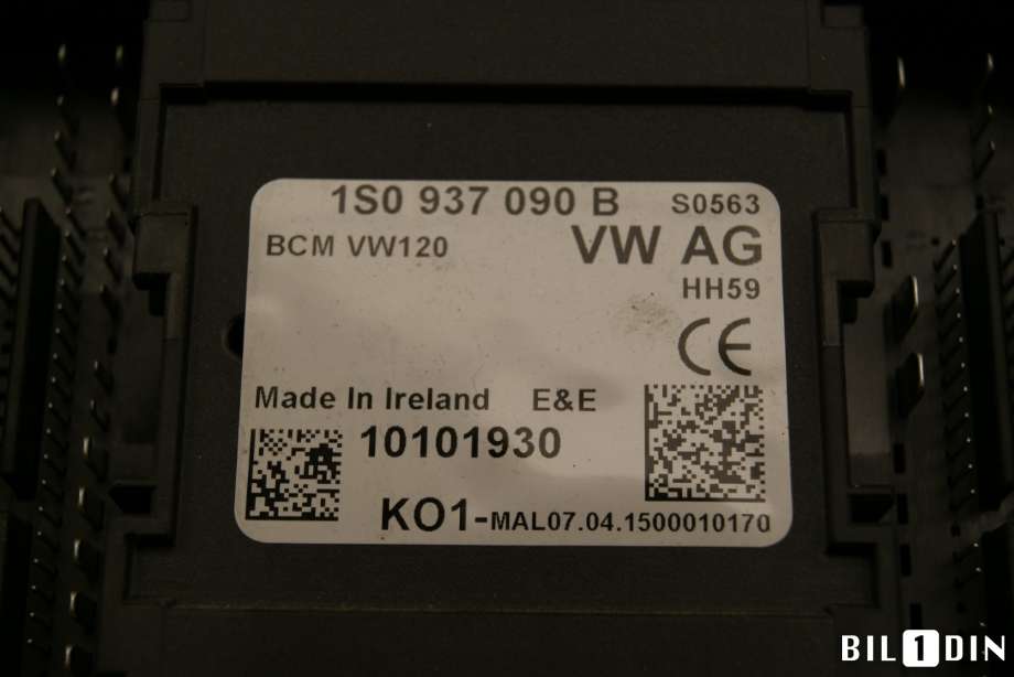 Styreenhet comfort (BCM) til VW E-Up 2013-2019 (VOLKSWAGEN|1S0937090D||1S0937090B)