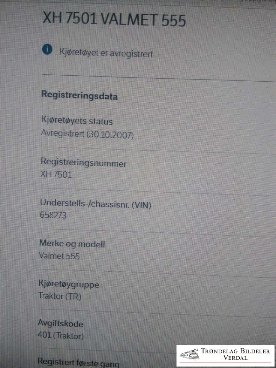 Traktor Valmet 555 0-->> , Motorkode: , Girkassekode: 