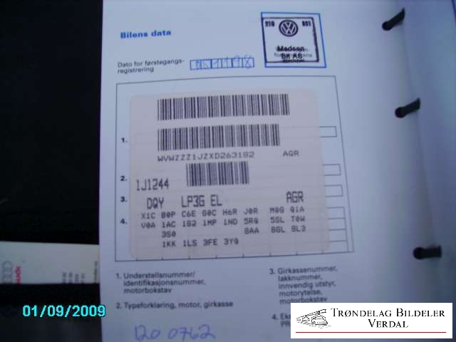 VW Golf IV 1998-2003 , Motorkode: AGR, Girkassekode: 