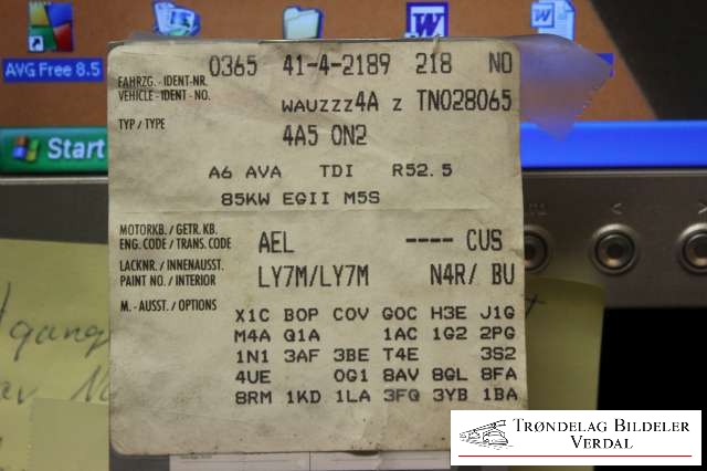 Audi A6 1994-1997 (Type I) (C4) (C4), Motorkode: NA, Girkassekode: 5 TR CUS