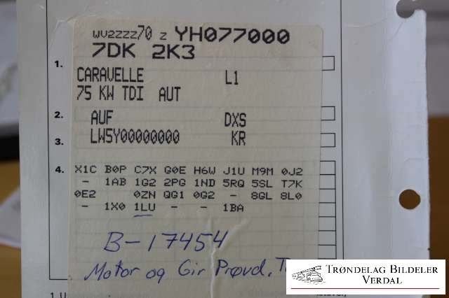 VW Transporter / Caravelle 1990-2003 (T4) (T4), Motorkode: , Girkassekode: