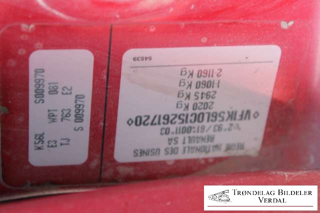 Renault Laguna 1994-1998 (Type I, Fase 1) , Motorkode: F3R J7, Girkassekode: 