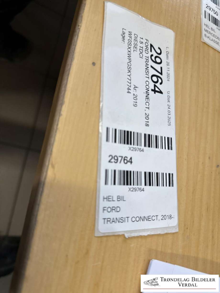 Ford Transit Connect 2018-->> Type II, Fase 2 , Motorkode: ZTGA, Girkassekode: 