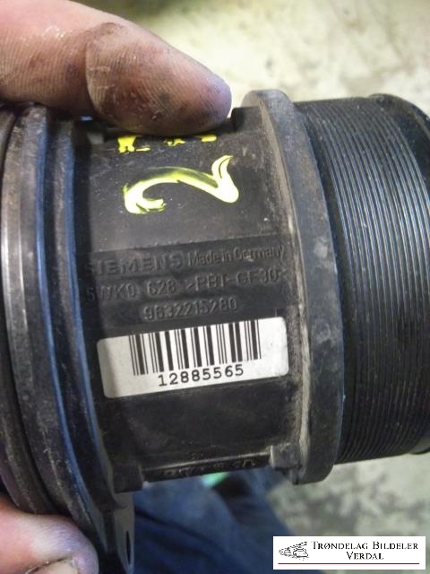 Luftmengde/luftmassemåler til Peugeot 807 2003-2009  (9632215280|12885565|5WK9628)