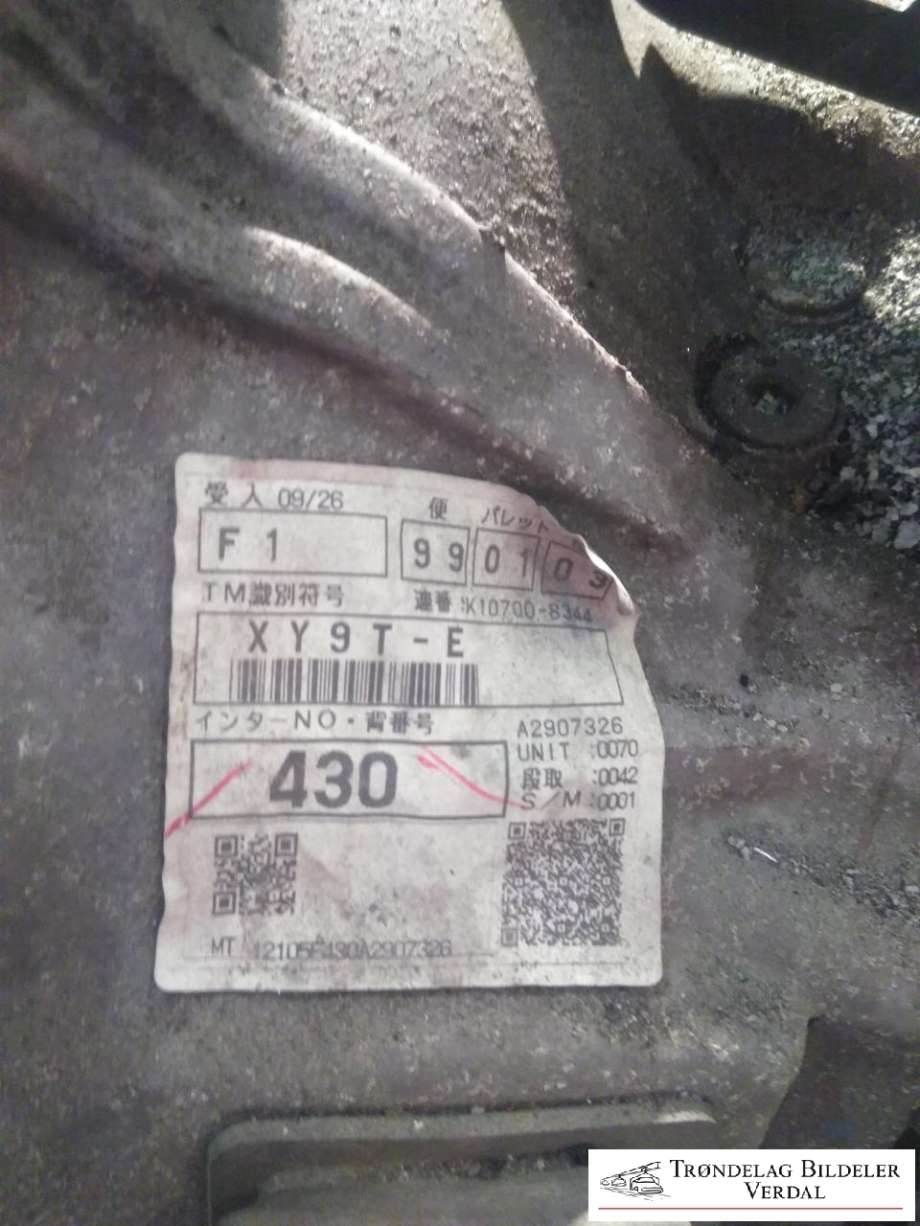 Girkasse manuell til Toyota Avensis 2009-2015 (Type III, Fase 1) (XY9TE|430|)
