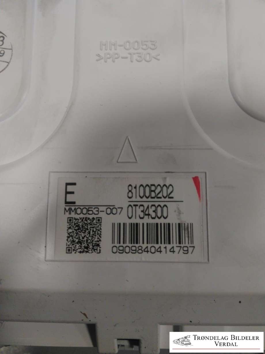 Speedometer til Mitsubishi Outlander 2007-2010 (Type II, Fase 1)  (8100B202|0T34300|)