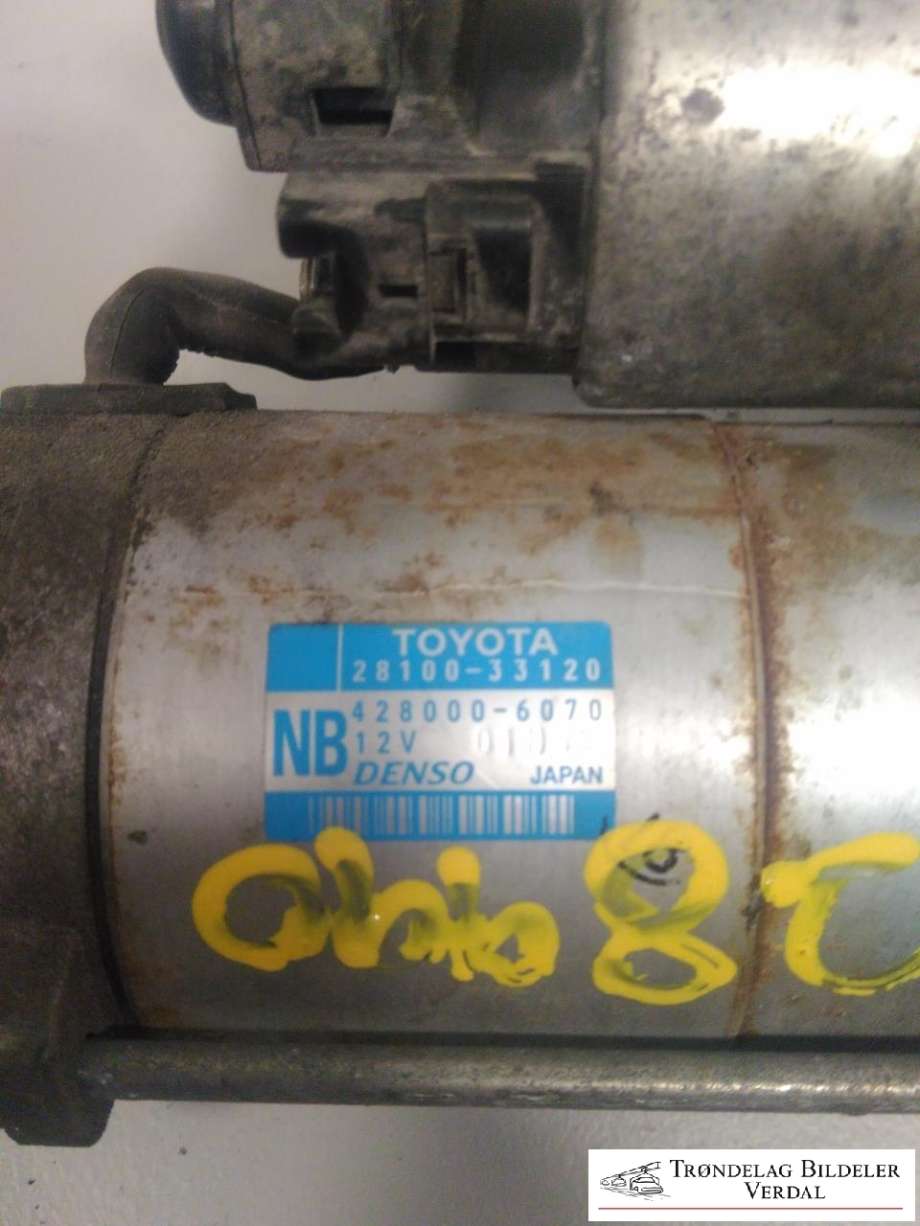 Starter diesel til Toyota Urban Cruiser 2009-2014  (28100-33120|428000-6070|)