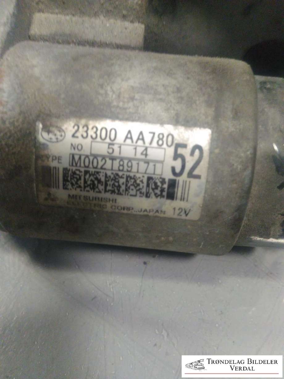 Starter diesel til Subaru Outback 2015-2020 (Type V)  (23300AA780|M002T89171|)