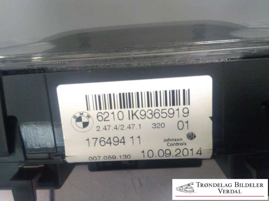 Instrumentpanel til BMW 3-Serie 2012-2018 (F30/F31/F34) (F30/F31/F34) (6210IK9365919|)