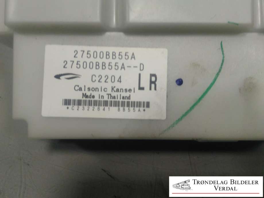 Varmeapparat betjening til Nissan Qashqai 2010-2014 (Type I, Fase 2)  (27500BB55A|)