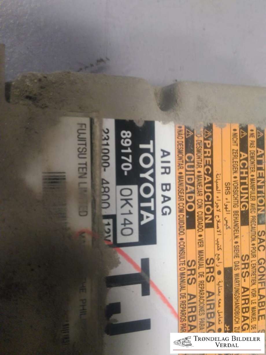 Airbag elektronikk til Toyota Hilux 2006-2011  (891700K140|)